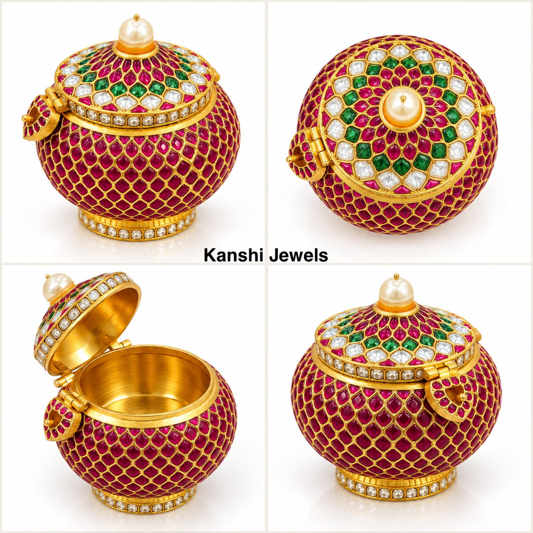 Jadau Handwork Sindoor Dibbi