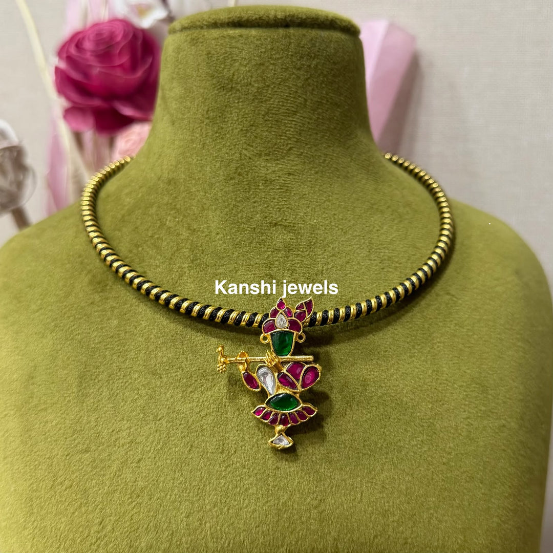 Super Elegant Krishna Pendant With Detachable Hasli