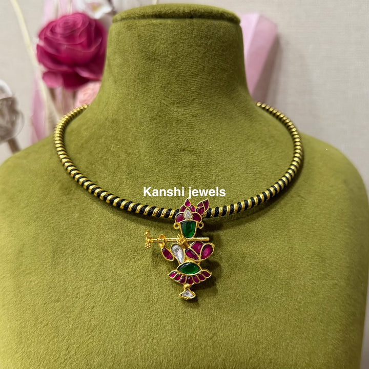 Super Elegant Krishna Pendant With Detachable Hasli