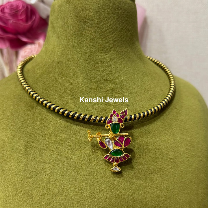 Super Elegant Krishna Pendant With Detachable Hasli