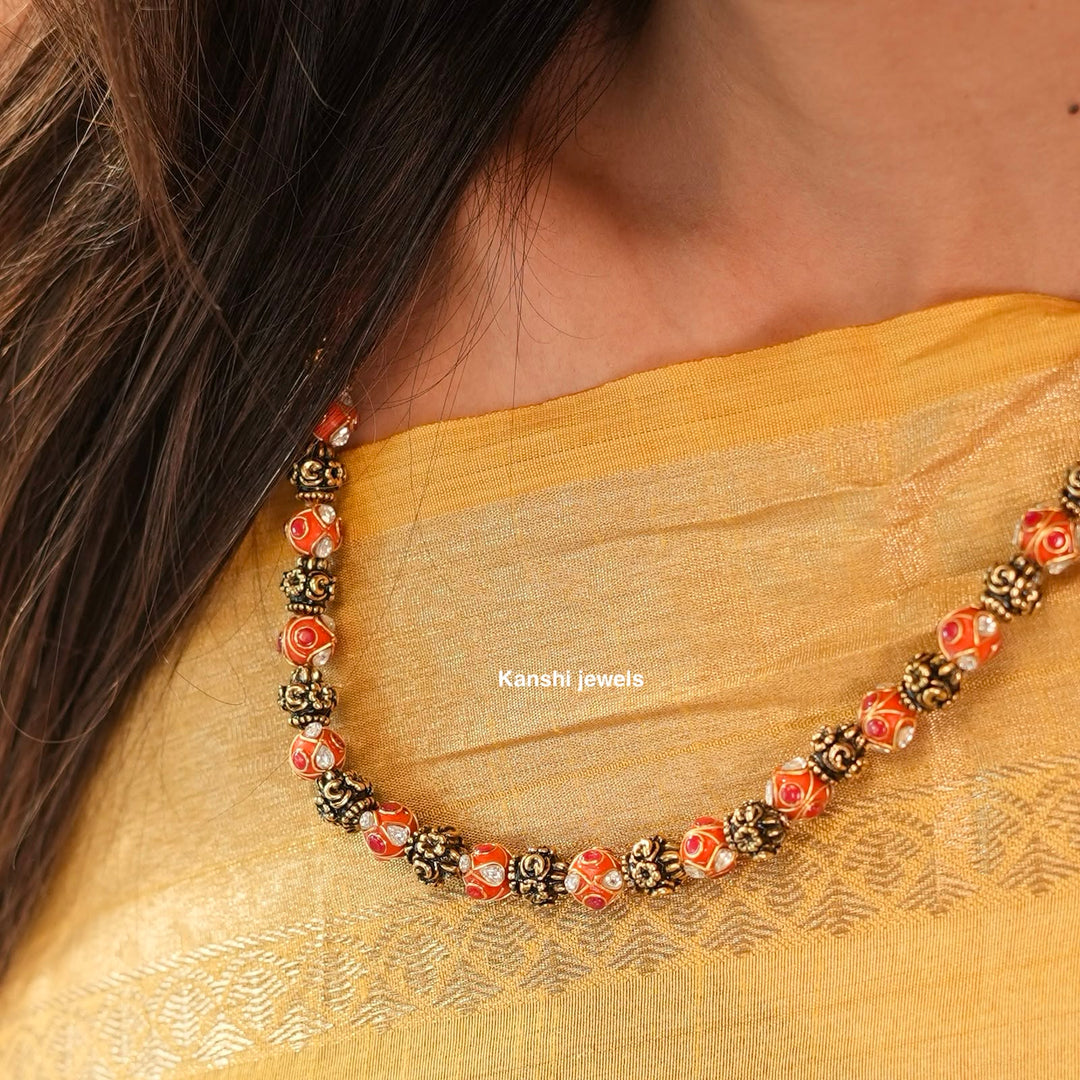 Nakashi Coral Fusion Chain Necklace