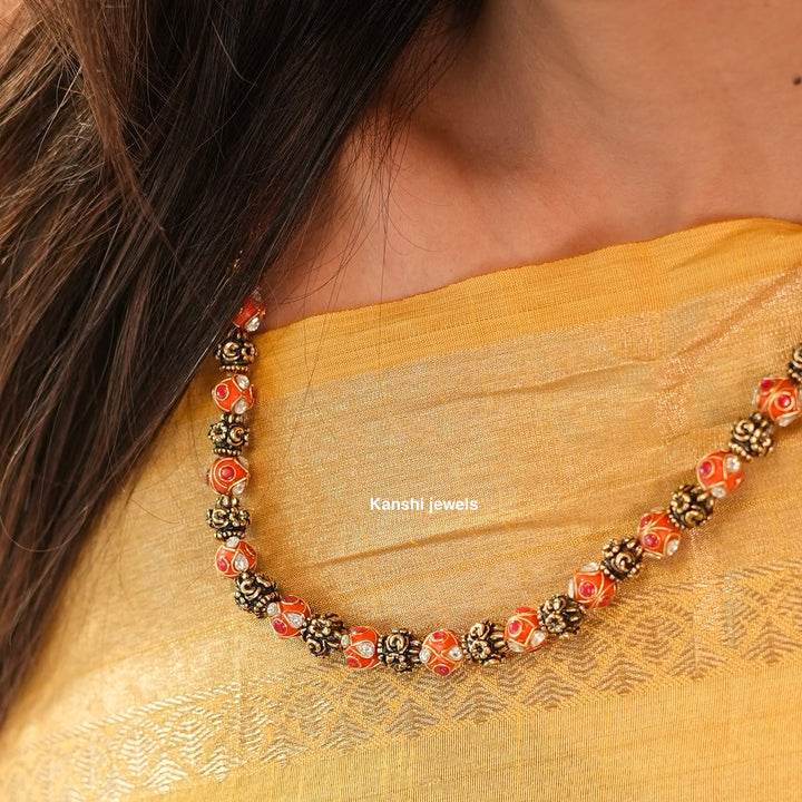 Nakashi Coral Fusion Chain Necklace