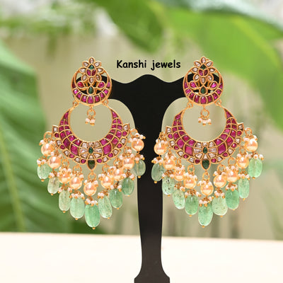 Jadau Kundan Jhumkas