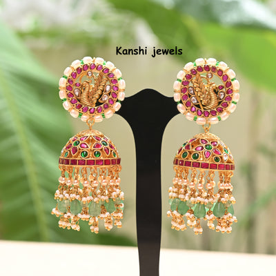 Jadau Kundan Jhumkas