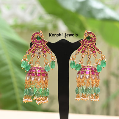 Jadau Kundan Jhumkas