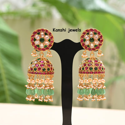 Jadau Kundan Jhumkas