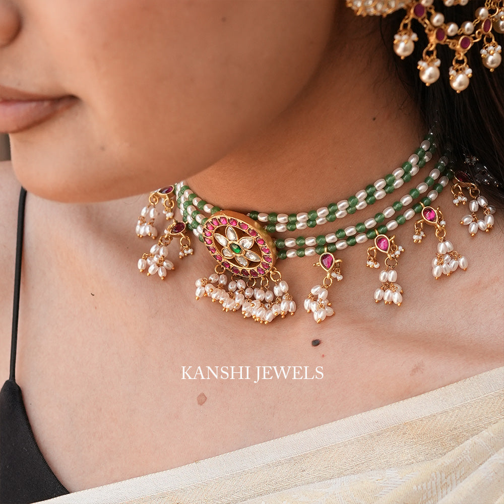 Dulhan pearls chokar necklace