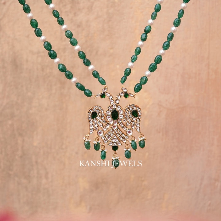 reversible classic dulhan eagle pendant necklace